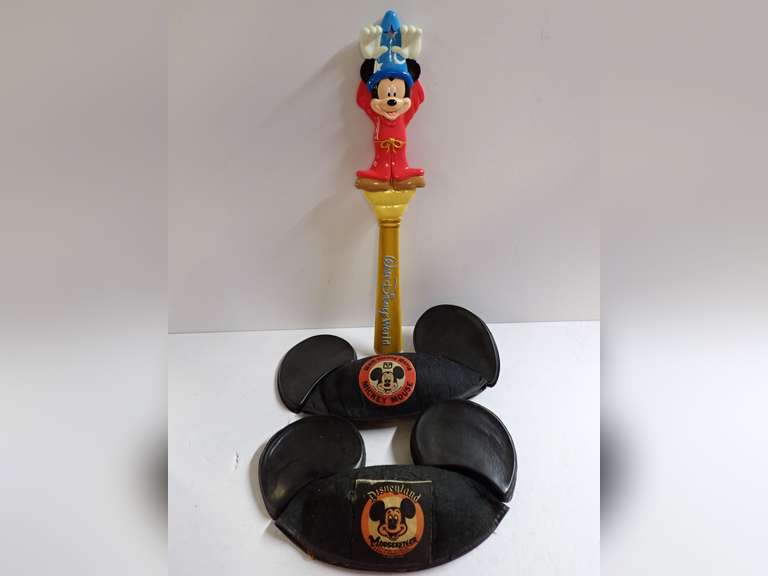 Disney Mickey Mouse Ears Hats and Sorcerer Mickey Wand image