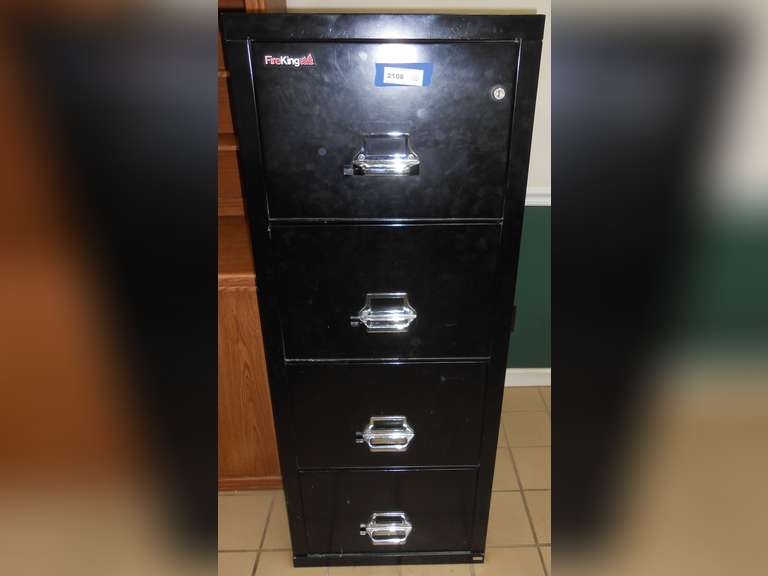 FIREKING INSULATED FILING CABINET 4 DRAWER (BLACK) OFFICE #21 image