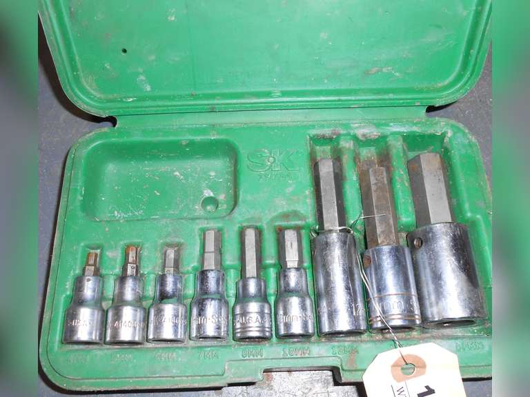 3/8" & 1/2" DRIVE METRIC ALLEN WRENCH SOCKETS (9) PCS image