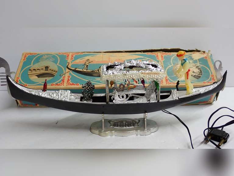 Vintage Light-Up Gondola Model with Original Box image