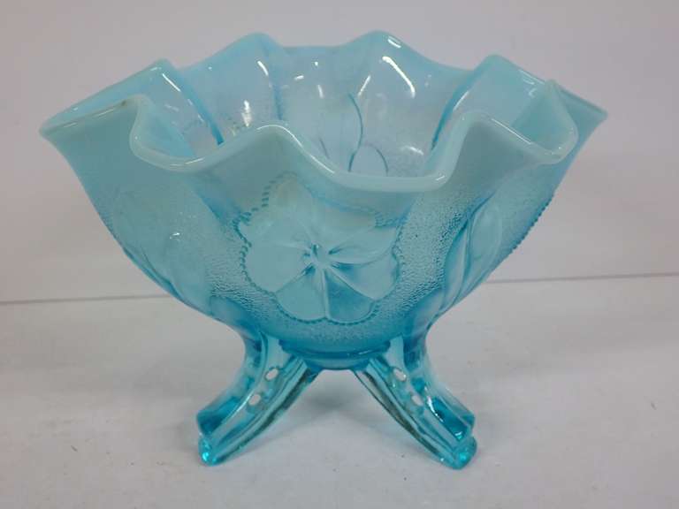 Dugan Daisy and Plume footed Glass Bowl image