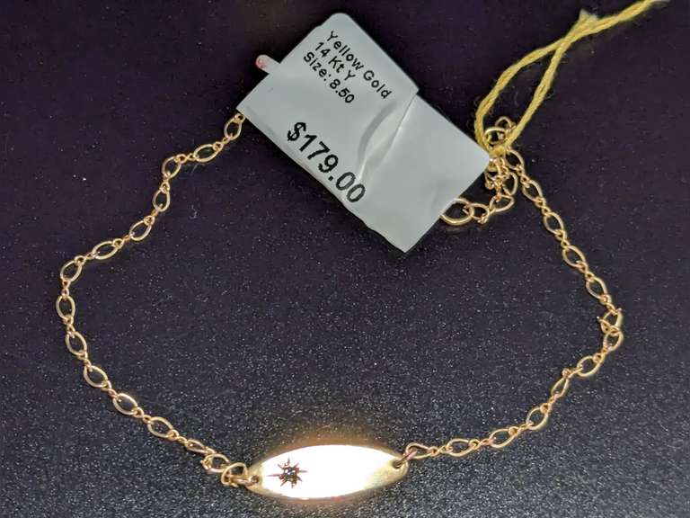 14K Yellow Gold Anklet / Bracelet, Size 8.5" 1.67 Grams image