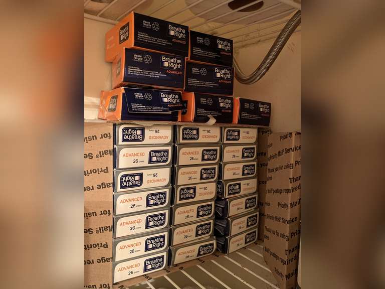 ASSORTMENT OF NEW BREATHE RIGHT STRIPS - UP HALL BATH CLOSET image