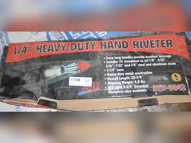 1/4" HEAVY DUTY HAND RIVETER #ATD-5842 image