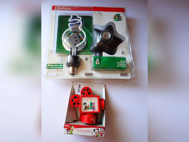 Sunbeam Snowman Light Bulb and Disney Animated Centerpiece image