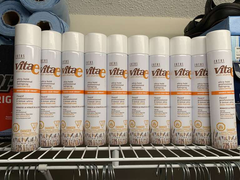 10 NEW CANS ZOTOS VITA HAIRSPRAY (10 OZ) - UP MASTER CLOSET 2 image