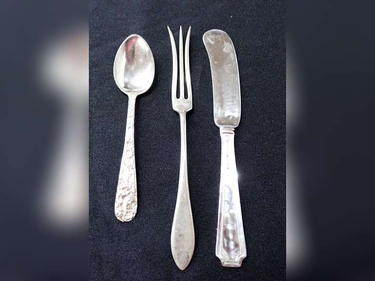 Vintage Sterling Silver Flatware -See all photos. image
