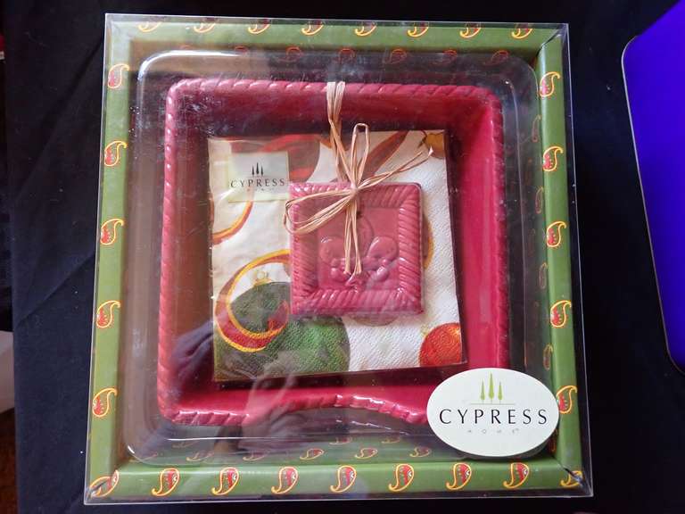 Cypress Home Serving Dish, Napkins and Coaster Set image