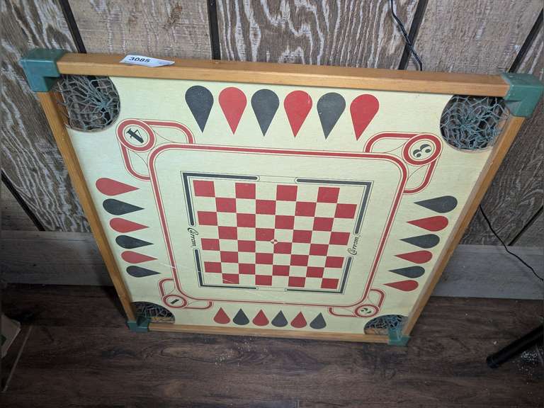 VINTAGE WOODEN DOUBLE-SIDED GAME BOARD image