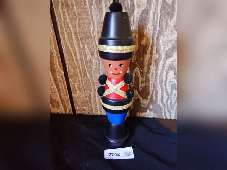 Painted Ceramic Nutcracker Figurine image