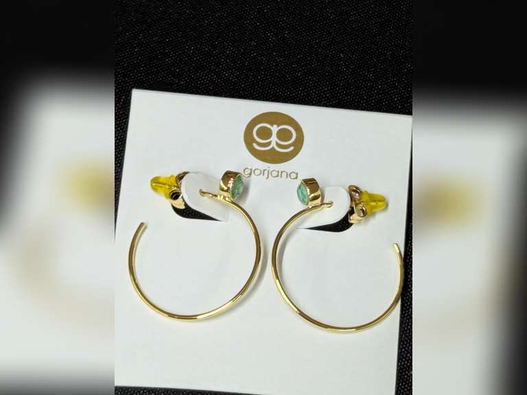 Gorjana Hoop Earrings with Cabochon Accents image