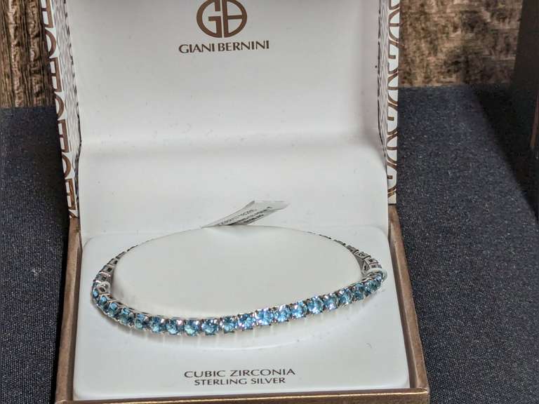 Giani Bernini Sterling Silver Aqua CZ Bracelet image