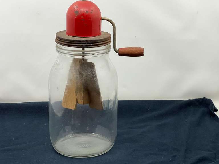 DEN… Vintage/antique butter churn, believed to be a Dazey Dandy churn, see pictures or details. image