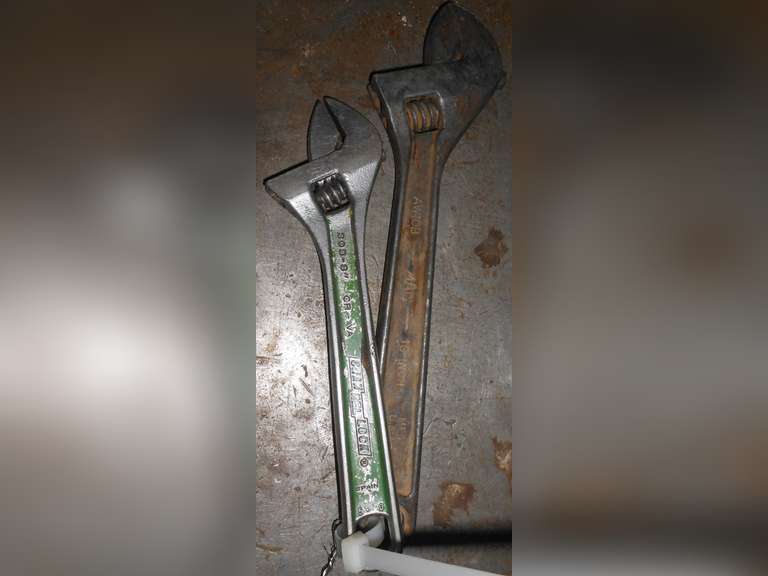(1) AC 10" ADJ WRENCH & (1) CHANNELLOCK 8" ADJ WRENCH image
