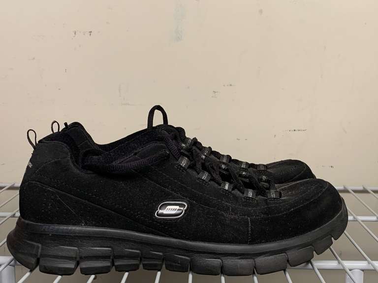 NEW SKECHERS ELITE BLACK LACE UP TENNIS SHOES SIZE 10M - UP MASTER CLOSET 2 image