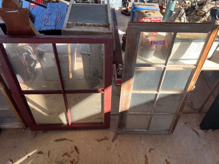 Vintage eight pane window sash, also comes with a four pane, this piece has already been mirrored, see pictures for details. image