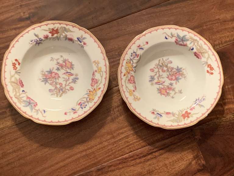 2 "SYRACUSE" BOMBAY OLD IVORY SALAD BOWLS - LIVING ROOM image
