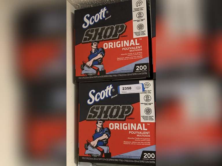2 BOXES SCOTT SHOP BLUE PAPER TOWELS (12 ROLLS) - UP MASTER CLOSET 2 image