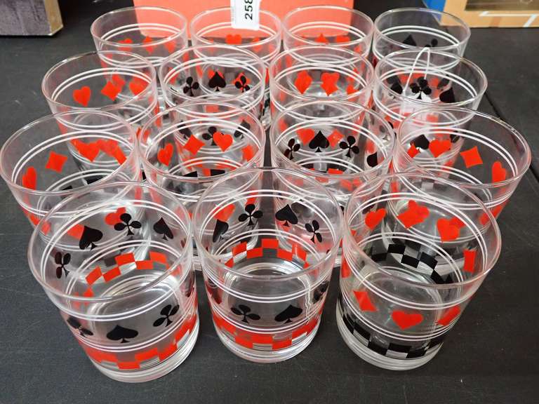 Set of Shot Glasses with Playing Card Suit Design image
