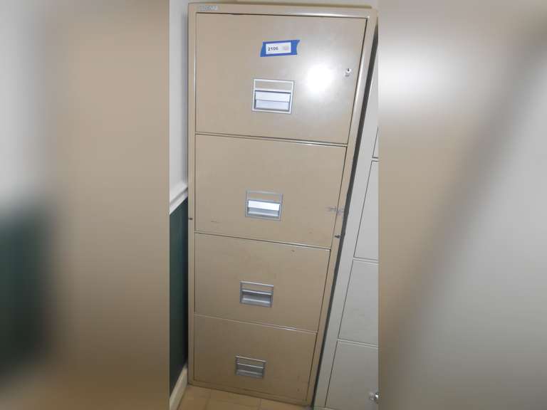 SCHWAB INSULATED FILING CABINET  4 DRAWER (TAN) OFFICE #21 image