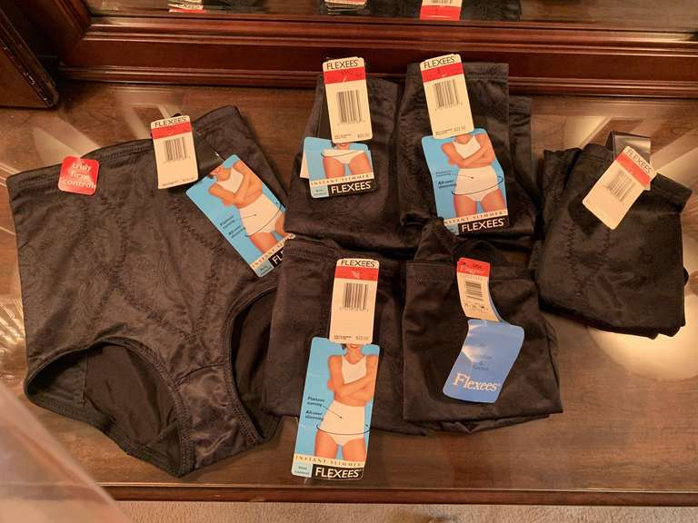 6 NEW PAIR SIZE SMALL BLACK FLEXEES ALL OVER SLIMMER UNDERGARMENTS - UP MASTER BED image
