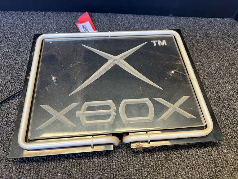 Lighted Xbox sign, does power up, see pictures for details. image