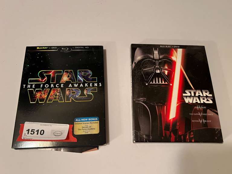 BR2… Star Wars Blu-ray DVDs, includes the original trilogy, and more. Two boxes, see pictures for details. image