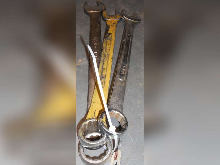 (1) 1 7/16", (1) 1 3/8", & (1) 1 5/16" COMBO WRENCHES image