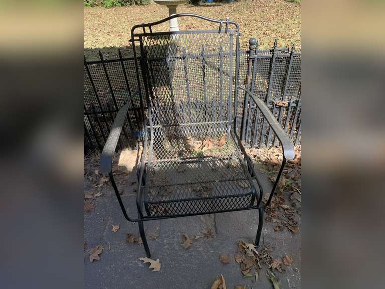 WROUGHT IRON SPRING BACK CHAIR - SIDE PORCH image