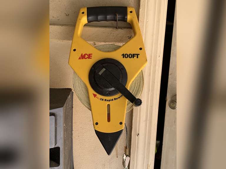 ACE 100 FT TAPE MEASURE W/ RAPID REWIND - GARAGE image
