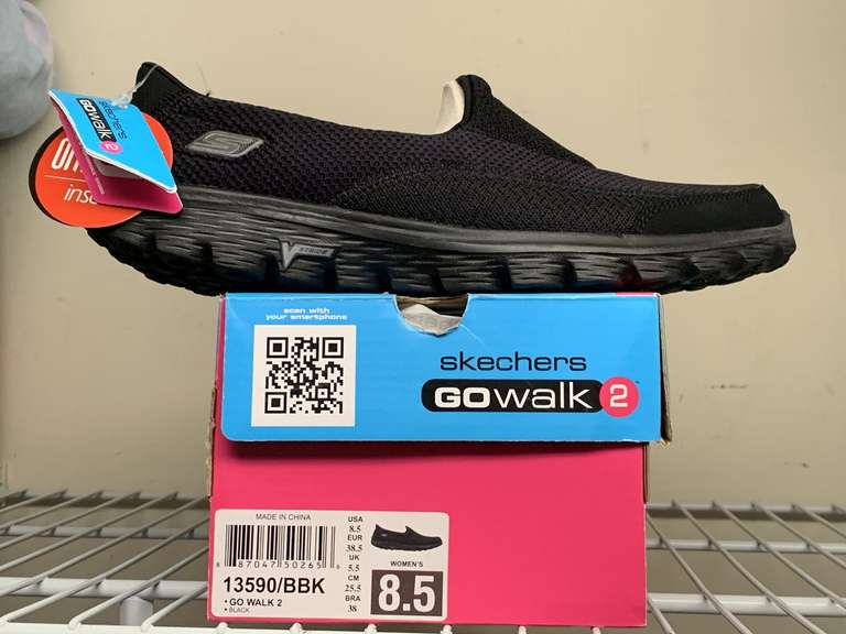 NEW SKECHERS GO WALK BLACK SLIP ONS SIZE 8 1/2M - UP MASTER CLOSET 2 image