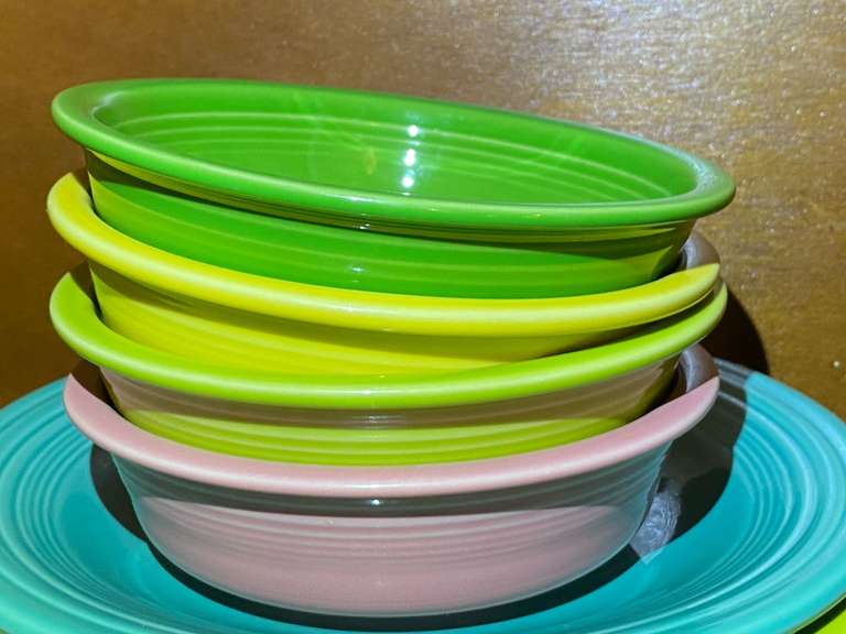 KIT… Fiestaware dinner plates and bowls, see pictures for details. image