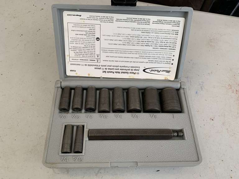 BLUE POINT 11 PIECE GASKET HOLE PUNCH SET - GARAGE CLOSET image