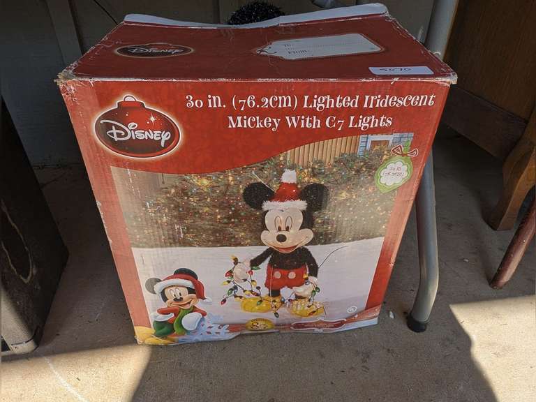 DISNEY 30" LIGHTED IRIDESCENT MICKEY WITH C7 LIGHTS image