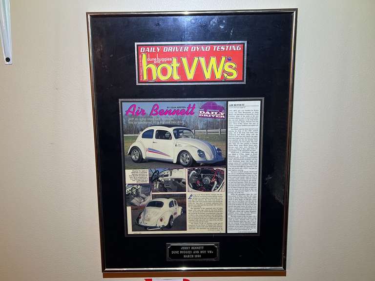 BR2…Framed Dune Buggies and Hot VW‘s magazine article, also includes vintage VW ads, see pictures for details. image