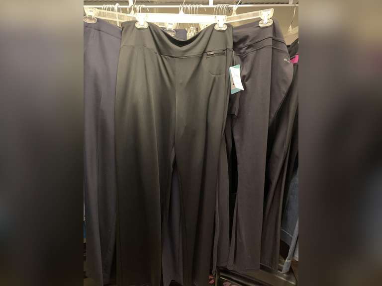 5 PAIR LADIES BLACK PANTS (SIZE S-2XL) SOME NEW W/ TAGS - UP BED 1 CLOSET image
