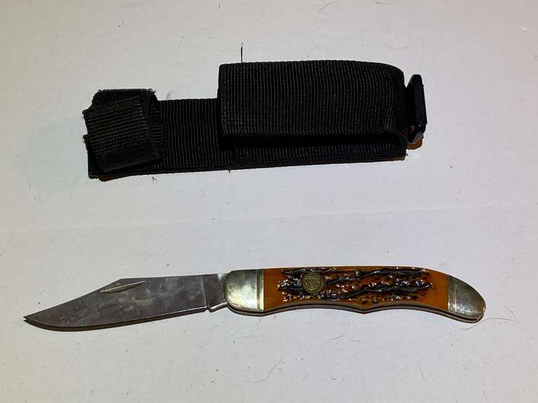 BR1…NAHC LTD pocket knife, comes with belt sheath, see pictures for details. image