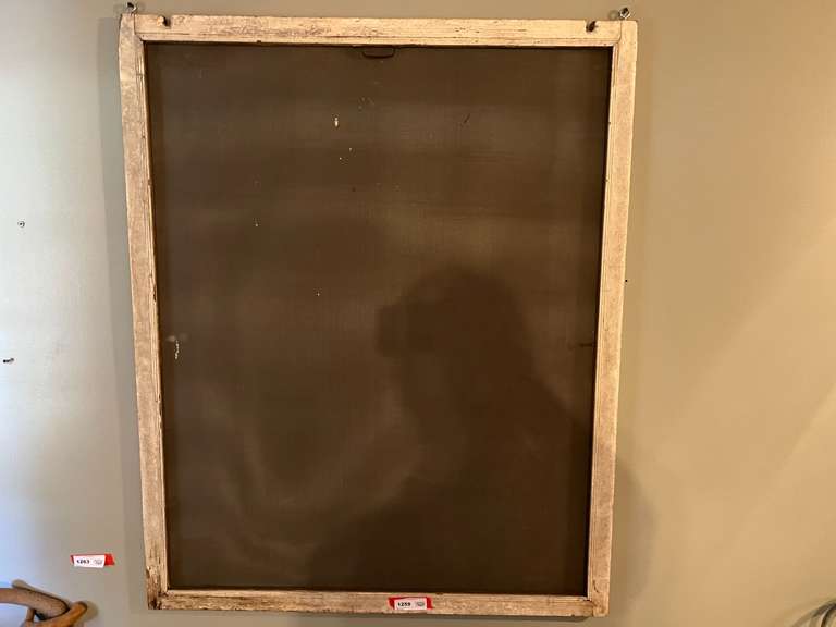 DEN… Vintage framed window screen, see pictures for details. image