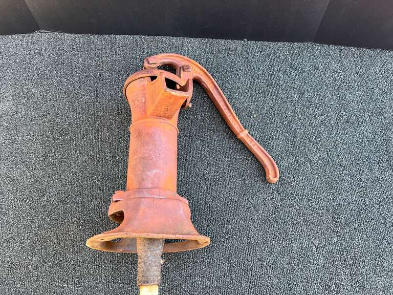 Cast metal well pump head, see pictures for details. image