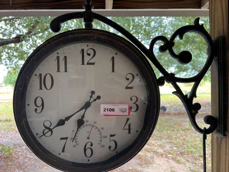 Vintage/antique double sided station clock, see pictures for details. image