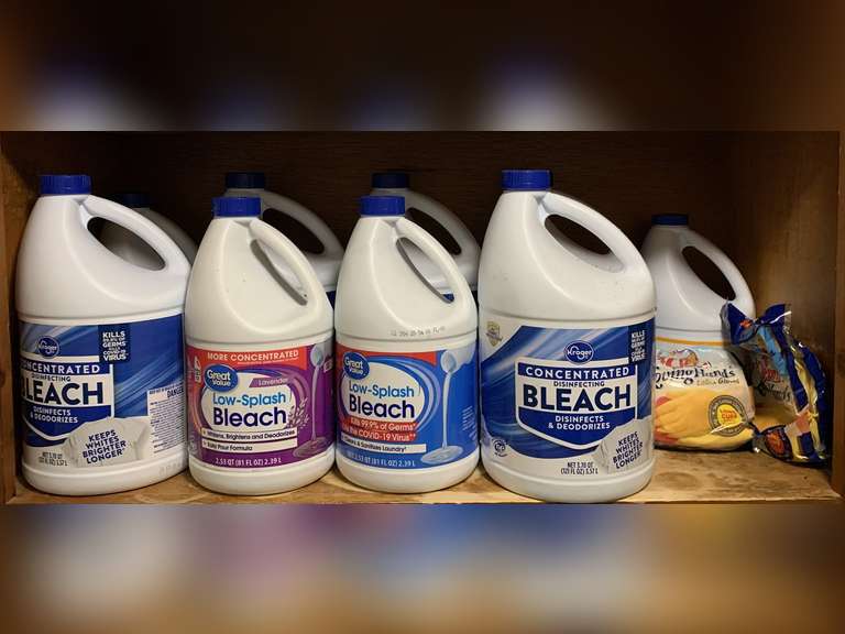 SHELF LOT OF BLEACH - LAUNDRY image