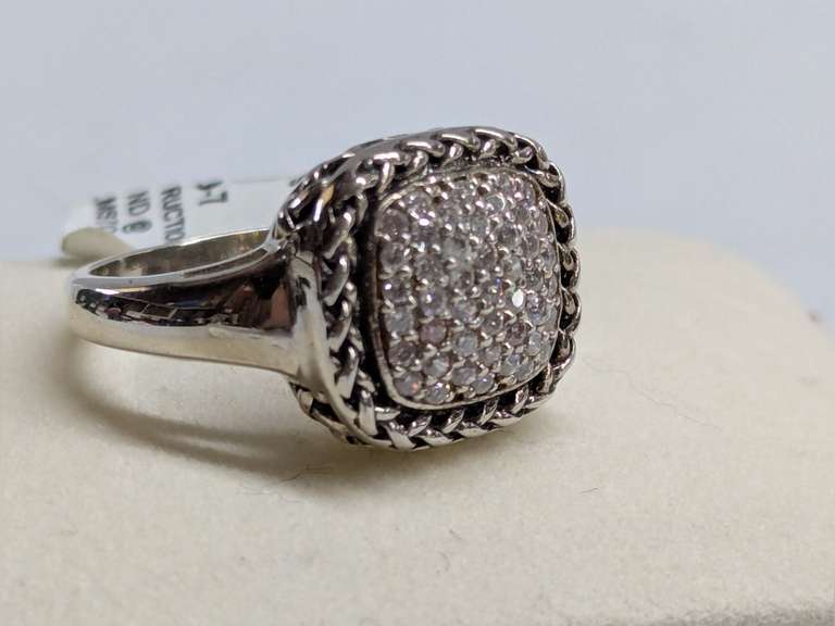 Classic Sterling Silver CZ Signature Ring image