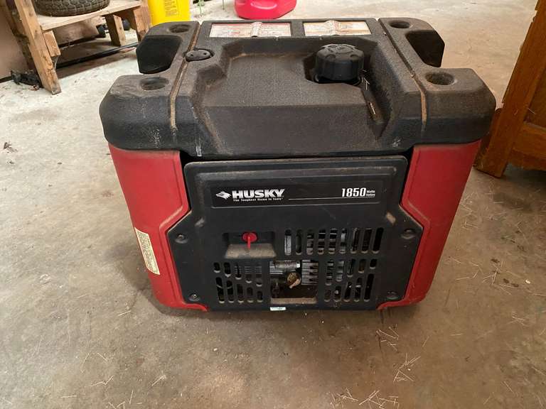 Husky 1850 watt generator, not locked up, did not crank when tested, see pictures for details. image