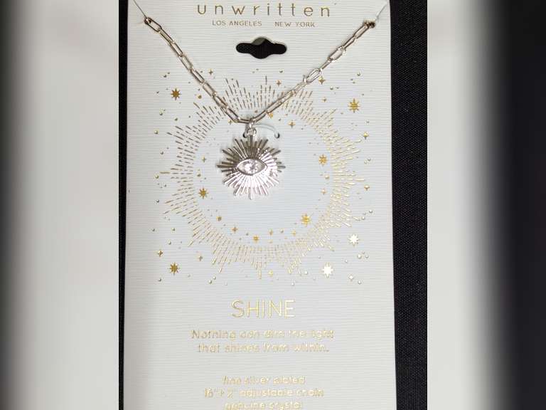 Unwritten Silver Plated Genuine Crystal Necklace image