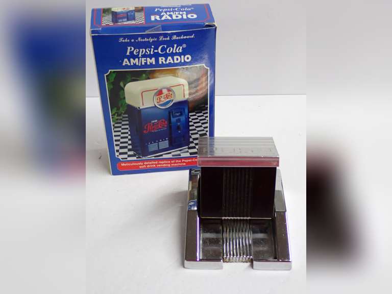 Pepsi-Cola AM/FM Radio & Vintage Toothpick Dispenser image