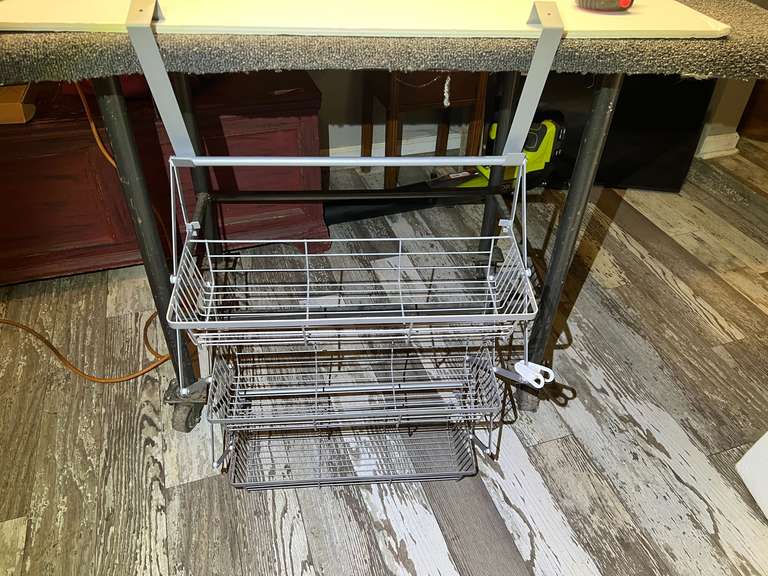 DEN… Folding metal basket storage rack, see pictures for details. image