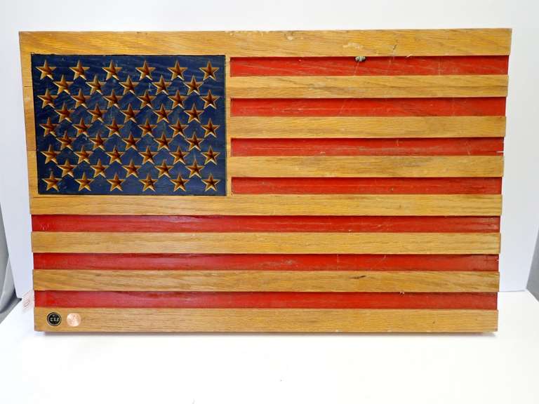 Handcrafted Wood American Flag Wall Art by TLZ Woodworking image