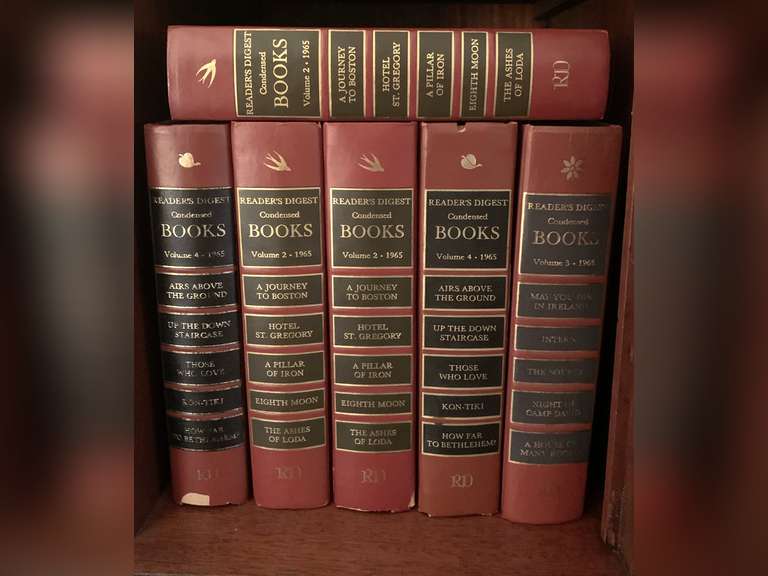 6 FIRST EDITION 1965 READER'S DIGEST HARDBACK BOOKS - LIVING ROOM image