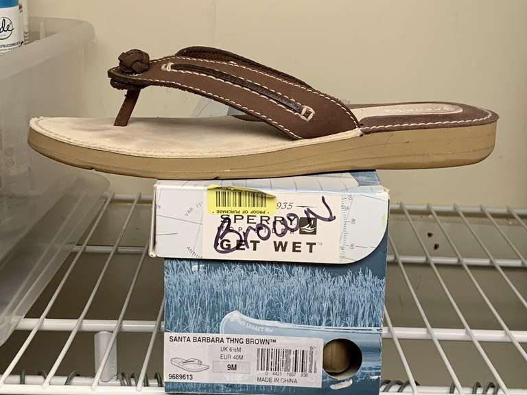 SPERRY BROWN SUEDE SANDALS SIZE 9M (GENTLY WORN) - UP MASTER CLOSET 2 image