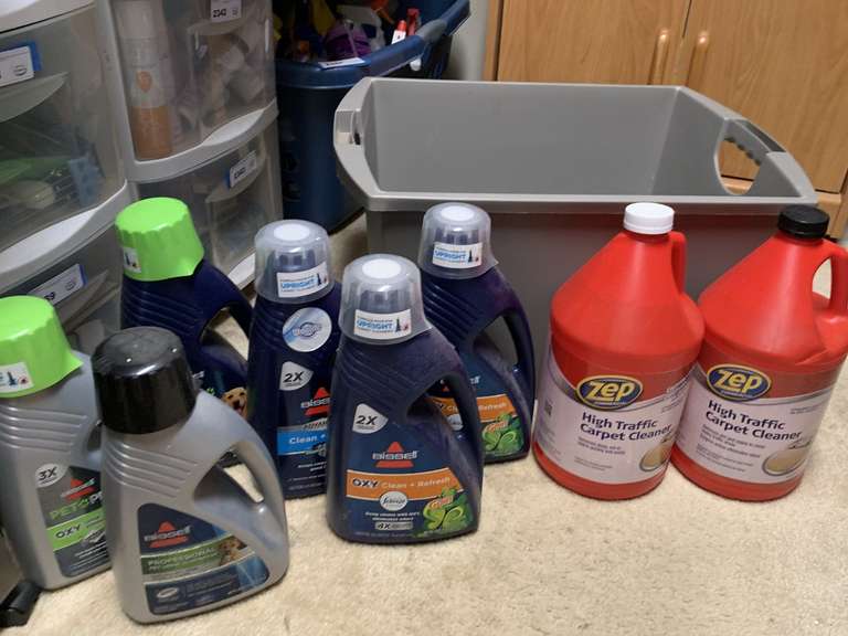 CRATE FULL OF CARPET CLEANER (CRATE INCLUDED) - UP MASTER CLOSET 2 image